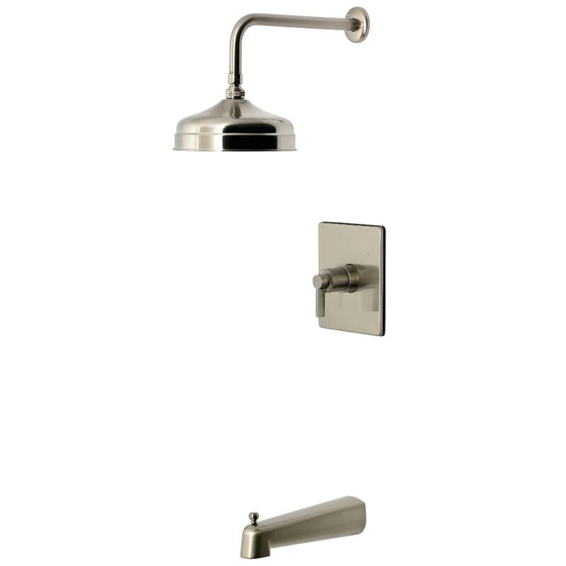 Kingston Brass NuvoFusion Single-Handle Pressure Balanced Tub and Shower Faucet - Brushed Nickel