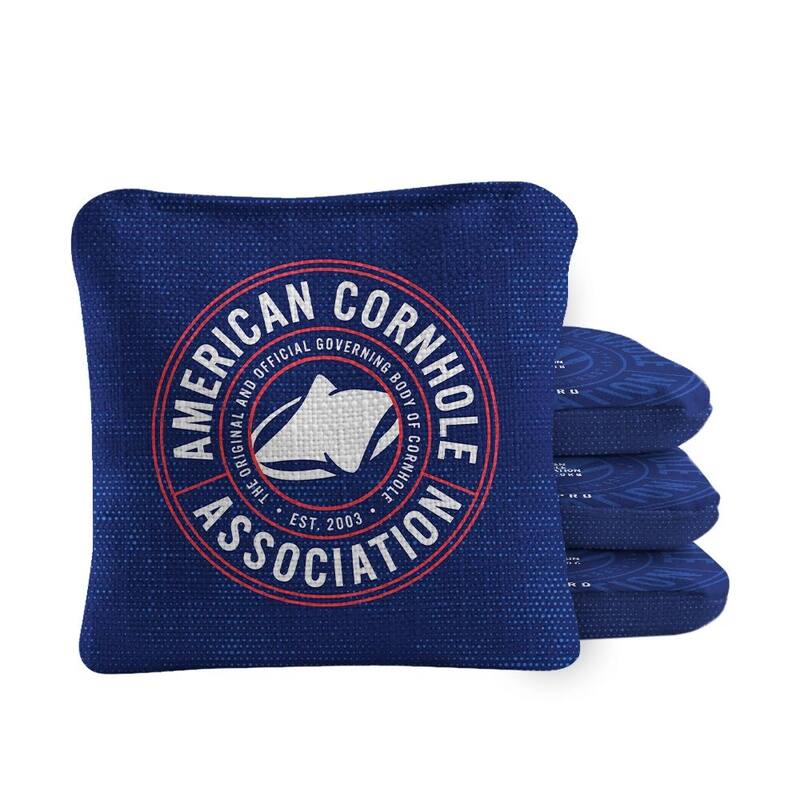 Official ACA Tournament Badge Blue Dual Sided Cornhole Bags