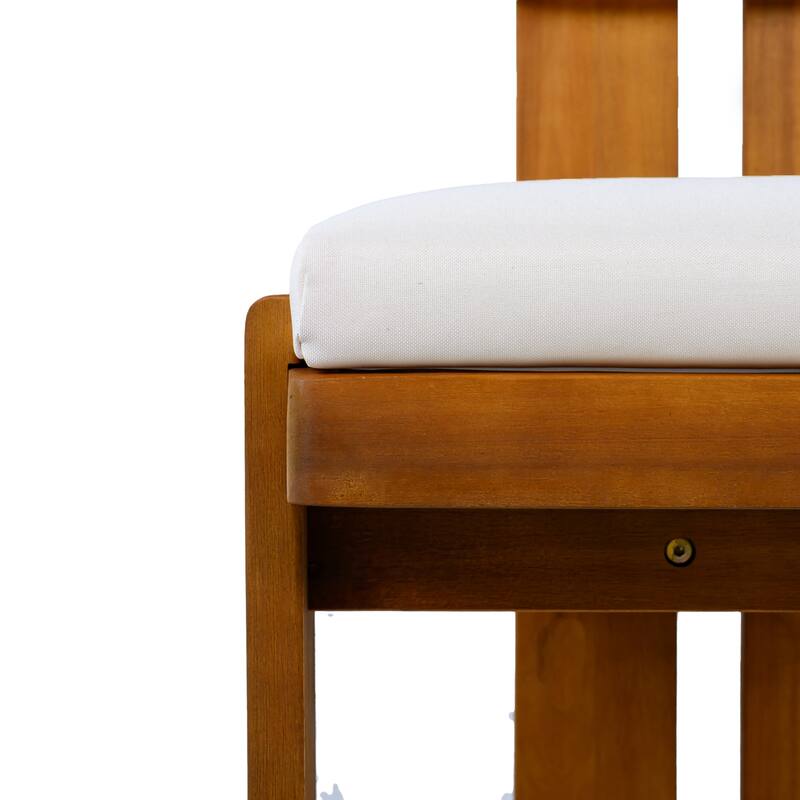 Christopher Knight Home - Ardena Modern Solid Wood Outdoor Dining Set with Round Back Cushioned Chairs