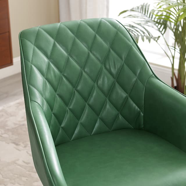 Art Leon Classical Swivel Office Accent Chair with Wood Legs