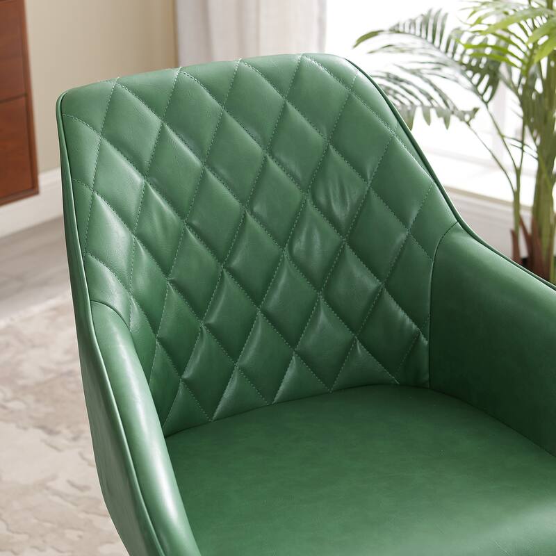 Art Leon Classical Swivel Office Accent Chair with Wood Legs