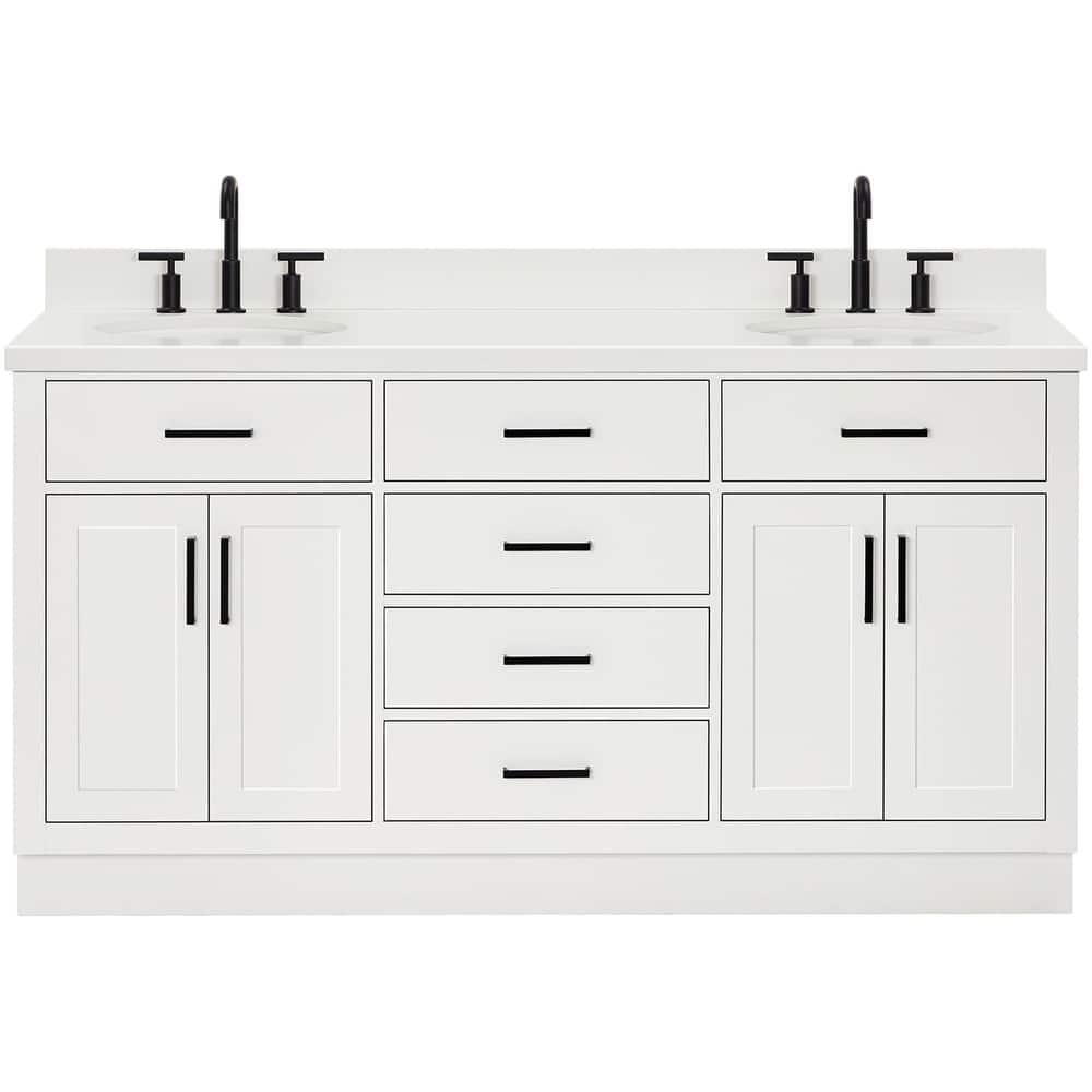 Ariel T067DWQOVO Hepburn 67" Free Standing Double Basin Vanity Set