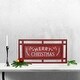preview thumbnail 2 of 2, 24" red and white merry christmas rectangular carved wooden wall sign