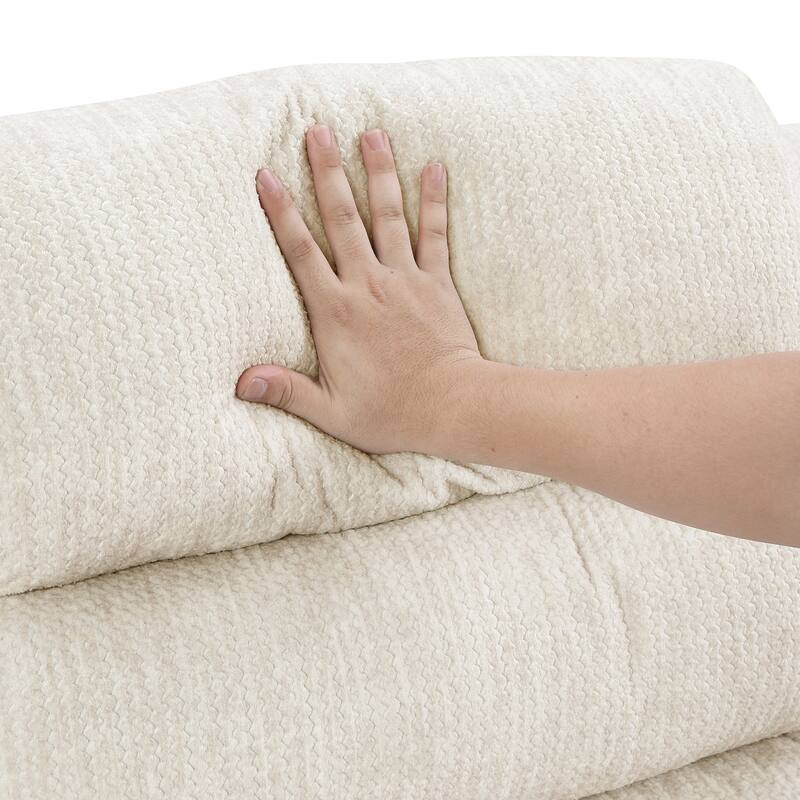 Sofiane 41" Microfiber Swivel Glider Recliner - Pull-Handle Motion