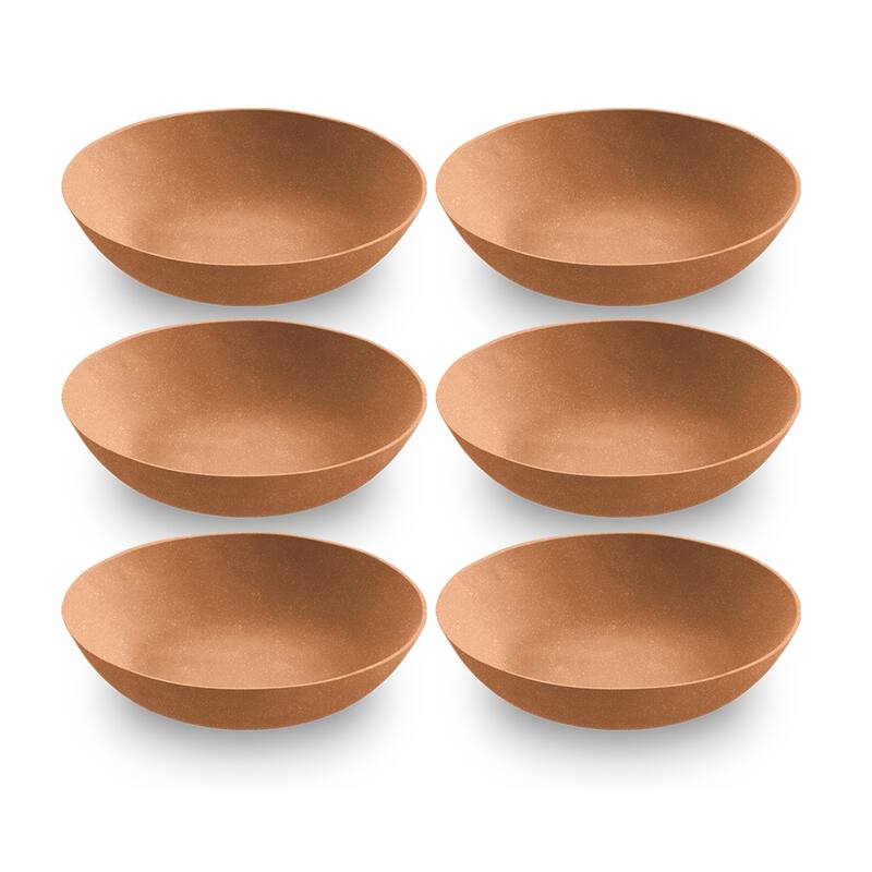 Abode Homewares Planta Low Bowl - Matte Terracotta - 9" - Set of 6 - 6 Piece