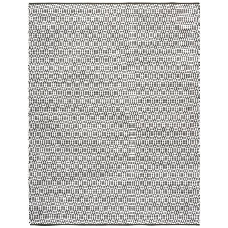SAFAVIEH Handmade Montauk Willemina Contemporary Cotton Rug - 6' x 9' - Ivory/Dark Green