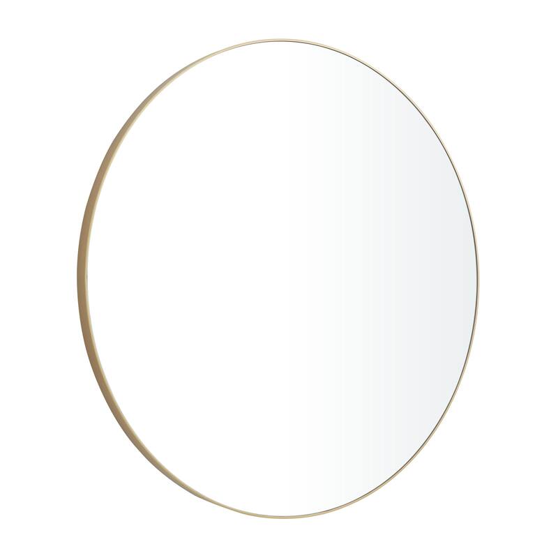 Black, White or Gold Wood Wall Mirror with Thin Frame