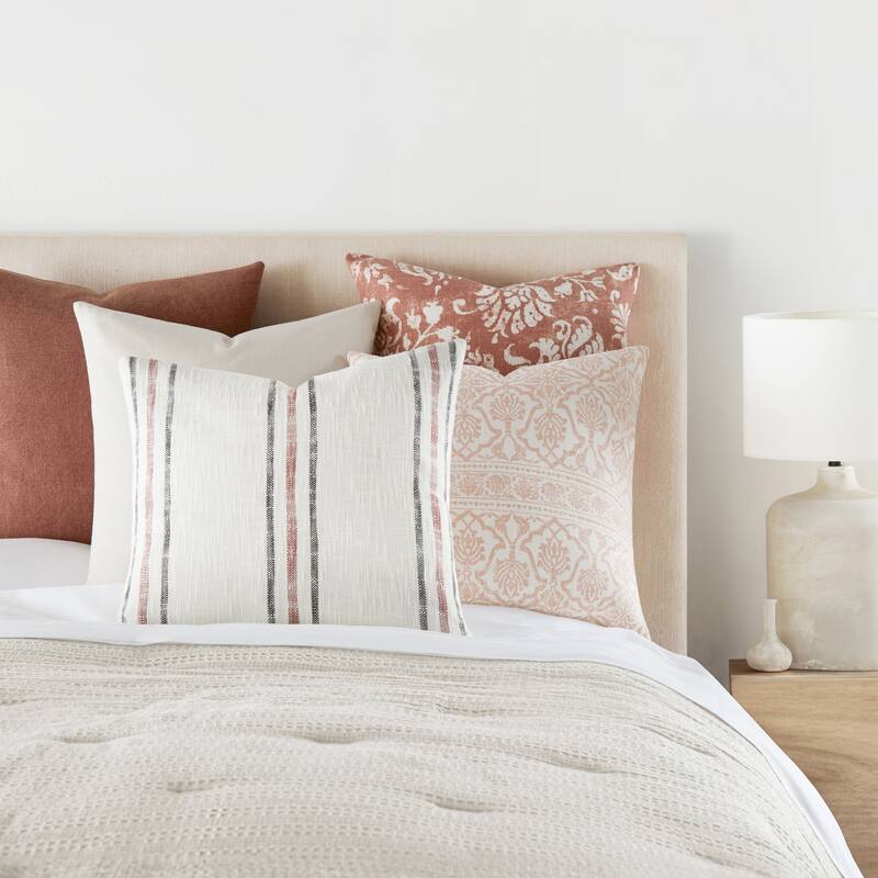 Elegant Patterns Cotton Decor Throw Pillow in Antique Floral