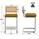 preview thumbnail 2 of 15, Velvet Upholstered Rattan Counter/Bar Stools, Set of 2/3