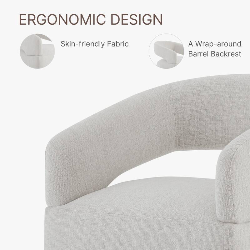 Spruce & Spring Parker Modern Mobile Dining Chair with Casters & Open Back