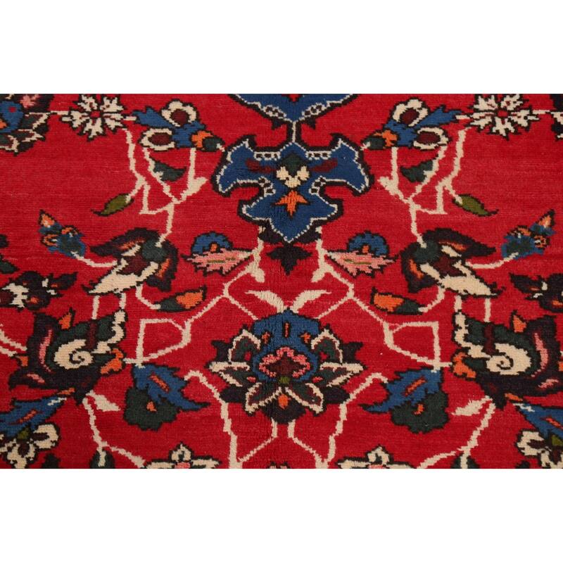 Floral Traditional Bakhtiari Persian Area Rug Hand-knotted Wool Carpet - 6'10" x 9'7"