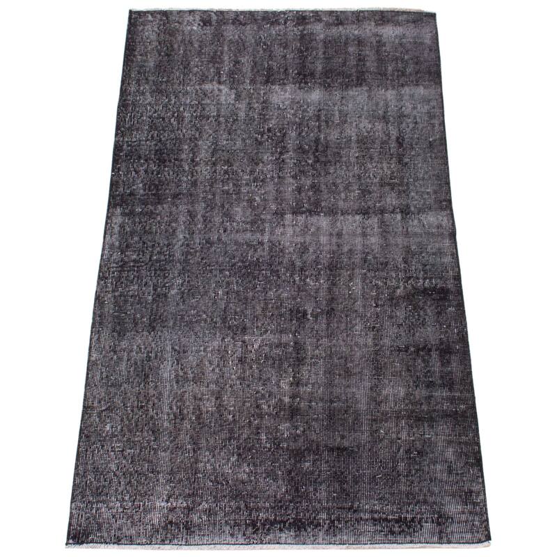 ECARPETGALLERY Hand-knotted Color Transition Black Wool Rug - 3'4 x 6'3