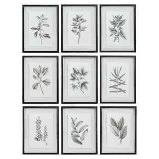 Uttermost Farmhouse Florals Framed Prints (Set of 9)