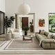 preview thumbnail 1 of 5, Villa Southwestern Wool Blend Area Rug 2'6" x 8' Runner - Brown