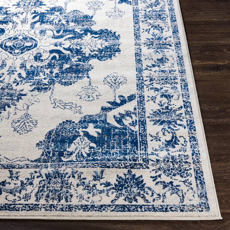 Livabliss Clairee Distressed Medallion Area Rug