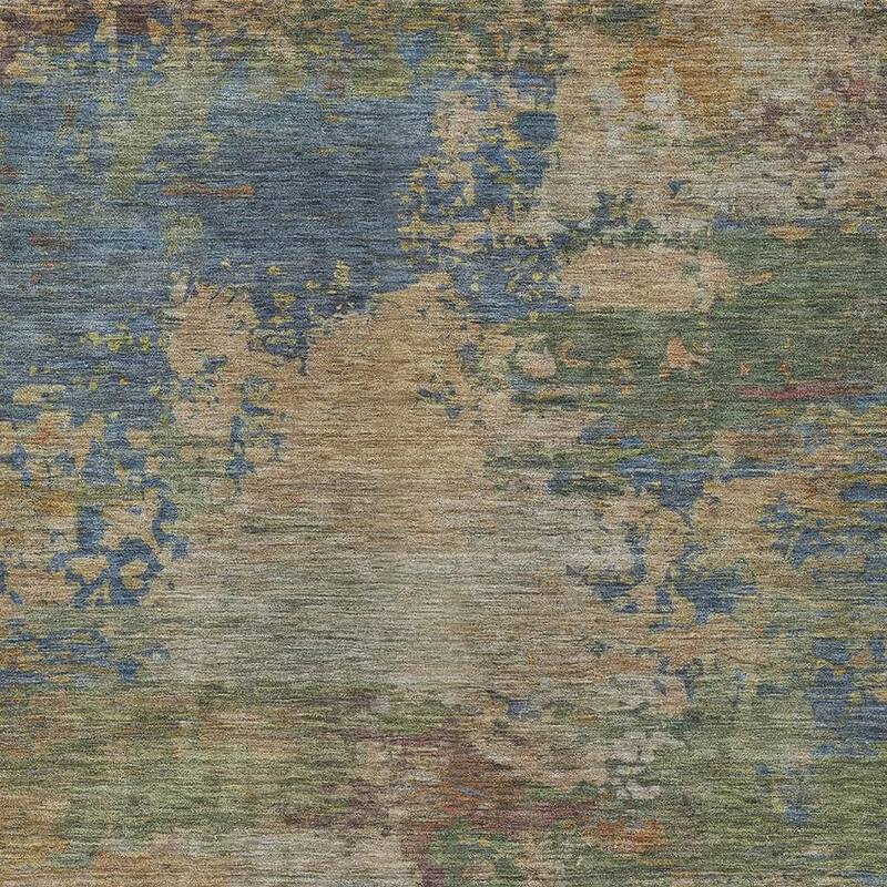 HomeRoots Abstract Transitional Rectangle Outdoor Rug - 9' X 12'