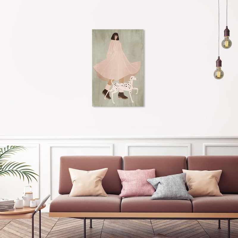 Wynwood Studio Canvas Fashion and Glam Spots in Stride Pink and Light Pink Bohemian & Eclectic Wall Art Canvas Print - 30 x 20