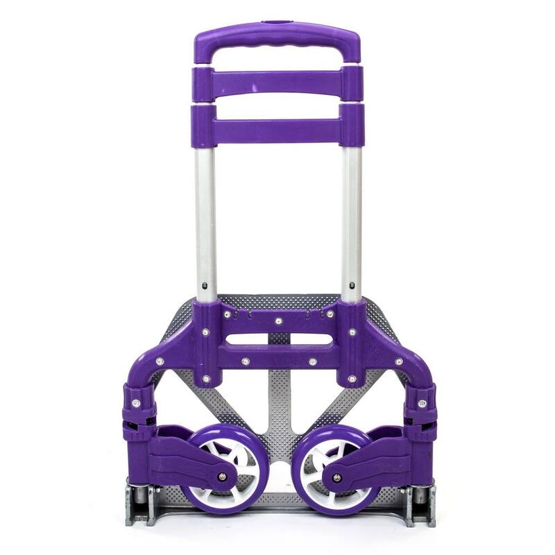Portable Aluminum Folding Trolley Collapsible Trolley - Purple