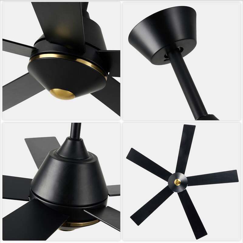 Bella Depot 52" Modern Ceiling Fan 6-Speed Reversible Fan with Remote Control