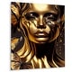 preview thumbnail 2 of 6, Designart 'Woman With Black And Gold Butterflies I' Woman Butterfly Metal Wall Art
