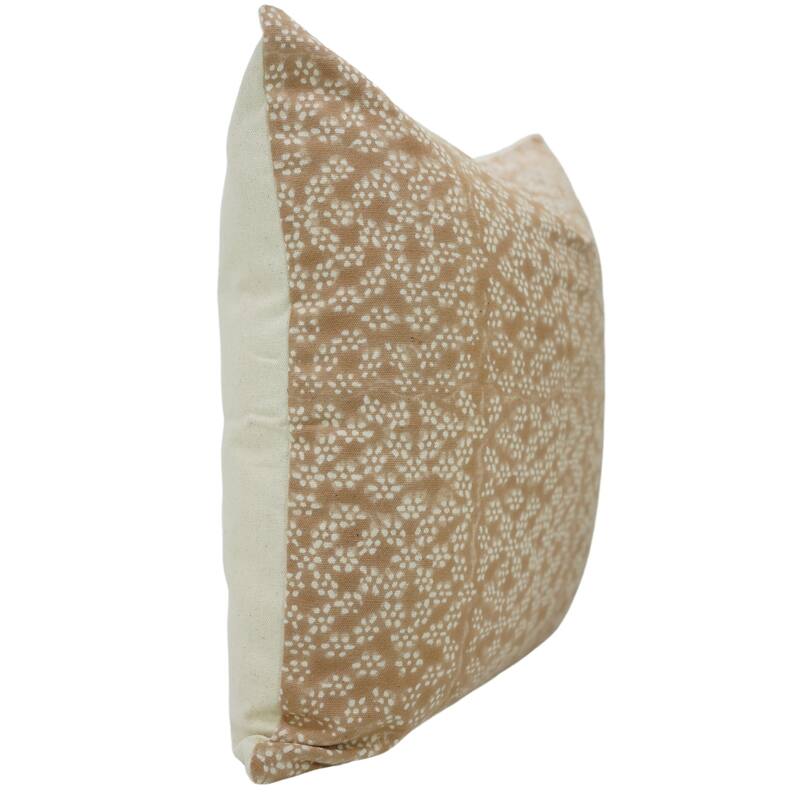 Fabdivine Hand Block Print Pillowcase in Cotton for Hotel Floral Cushion Cover Farmhouse Throw Décor, Coastal Tulip