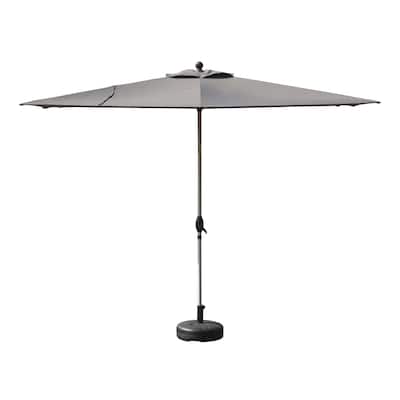 GDFStudio - Rectangular Patio Umbrella with Crank Lift and Multi-Angle Tilt, UV-Resistant Outdoor Shade