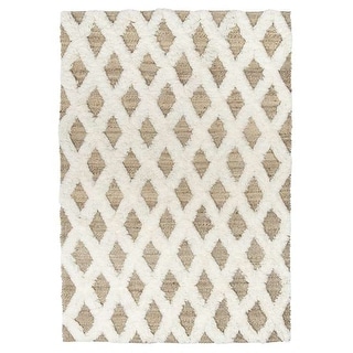 Fallon Cream And Brown Wool Jute Rug - Bed Bath & Beyond - 40313621