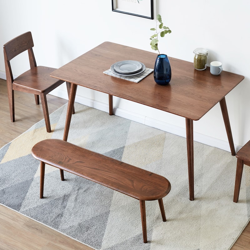 Nestfair Oak Wood Dining Bench Bed Bench