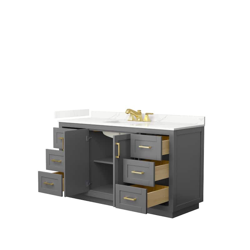 Miranda 60-inch Single Vanity, Quartz Top