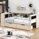 preview thumbnail 9 of 14, Kids Upholstered Platform Bed with Storage Shelves and Charging Station Twin