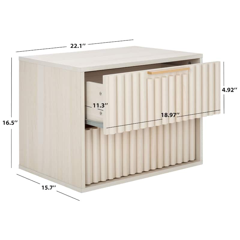 SAFAVIEH Home Lylia 2 Drawer Floating Nightstan