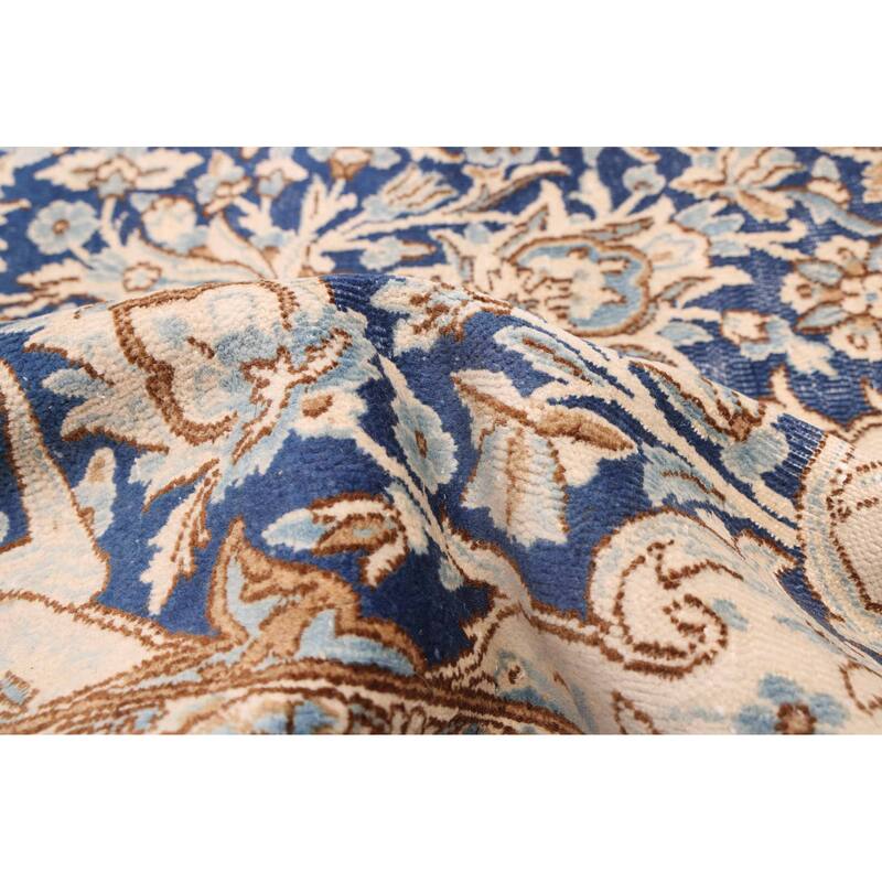 ECARPETGALLERY Hand-knotted Antalya Vintage Navy Wool Rug - 6'9 x 10'1