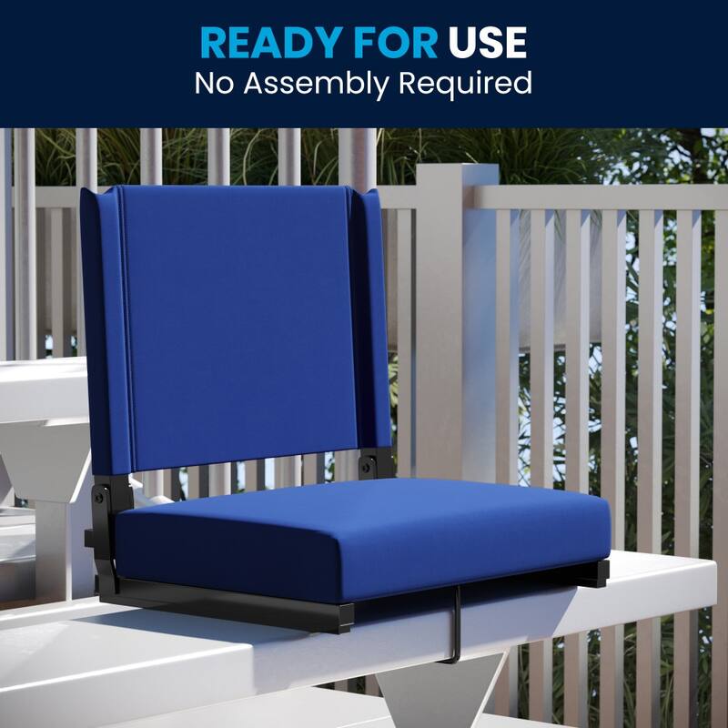 Ultra-Padded Stadium Chair - 18"W x 14"D x 18"H - 18"W x 14"D x 18"H