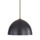 preview thumbnail 1 of 9, Golden Lighting 6950-L MBS Shepard 16" Wide Pendant Modern Brass / Matte Black