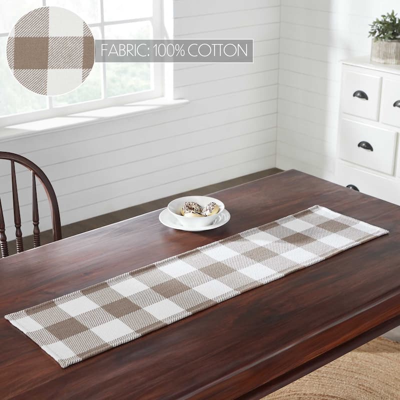 Annie Buffalo Check Runner - 12x48 - Brown