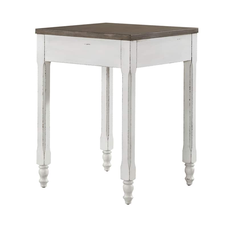 Liberty Furniture Magnolia Manor Corner Filler Accent Table Antique White - Corner Filler