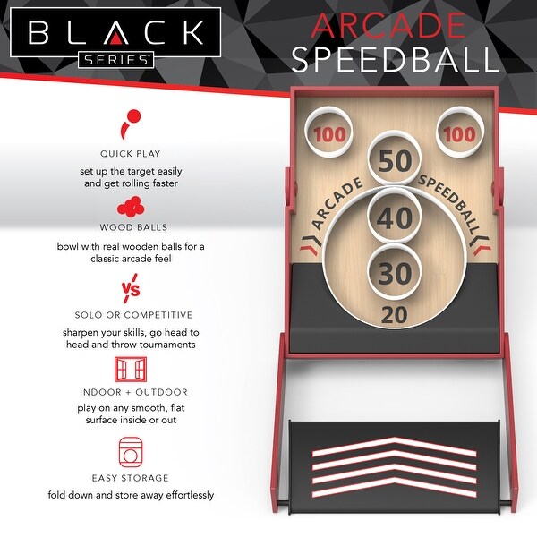 BLACK SERIES Collapsible Retro-Style Speedball Game - 14.75 x 2.75
