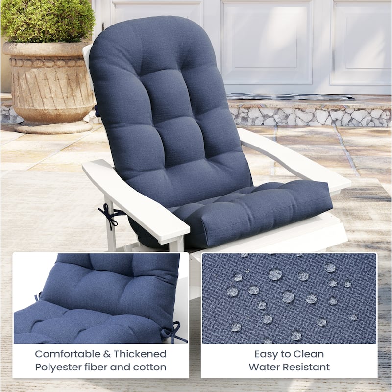 Outdoor Adirondack Chair Cushion Rocking Chair Cushions Thickened Patio Chair Pad with Sunbrella