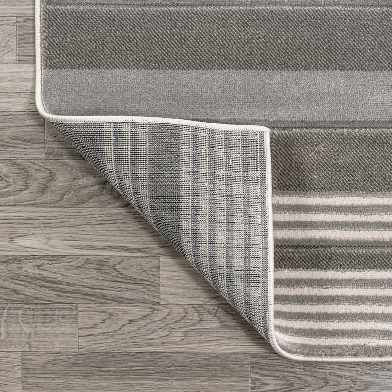 JONATHAN Y Geo Striped Circles Area Rug