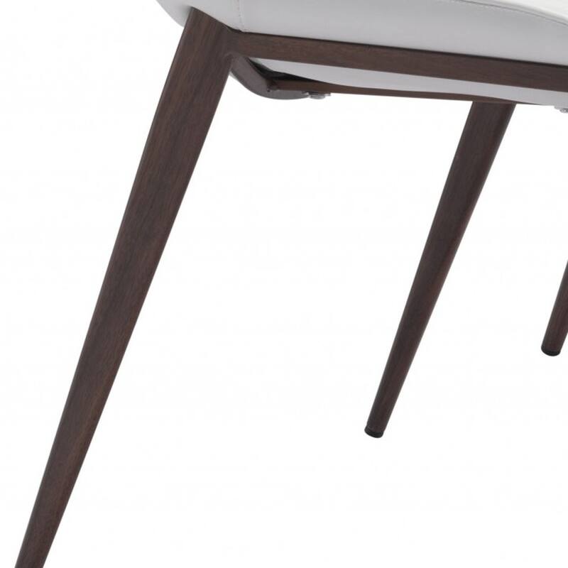 Set of 2 Solid Back Dining Chairs with Legs and Floor Protectors - 21.3” x 23.6” x 35.4”