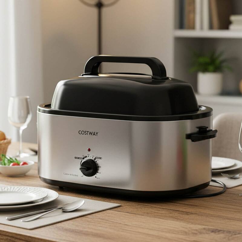 Costway 22 QT Electric Roaster Oven with Visible & Self-Basting Lid, - See Details