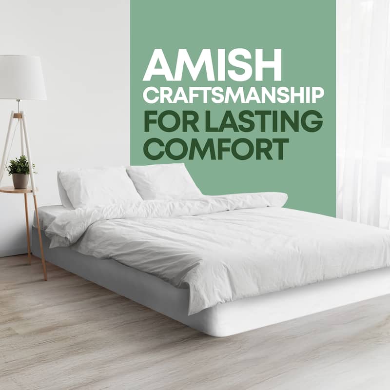 ONETAN , 5” & 8" Easy Wood Box Spring/Foundation with Simple Assembly, White.