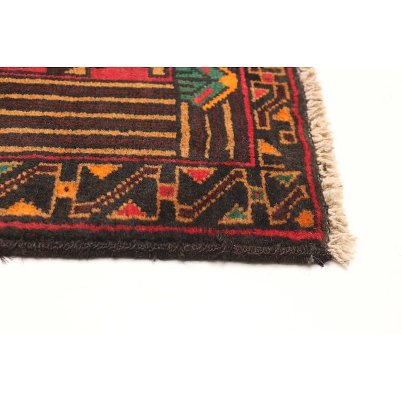 ECARPETGALLERY Hand-knotted Teimani Black Wool Rug - 3'7 x 6'1