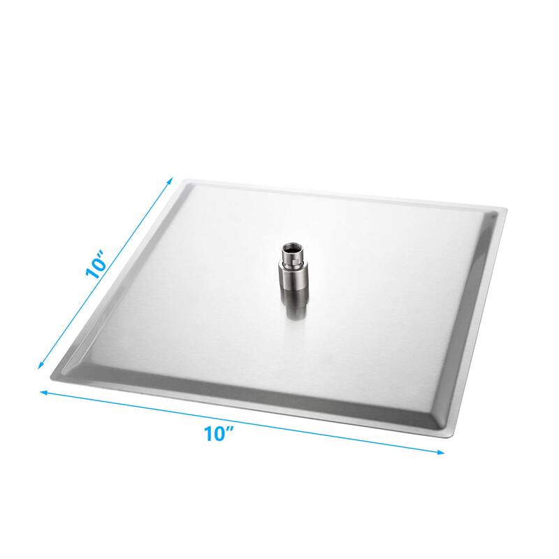 8/10/12/16 Inch Adjustable Rainfall Shower Head Wall-mounted Solid Square Ultra Thin 304 Stainless Steel