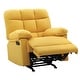 preview thumbnail 5 of 4, Fabric Upholstered Reclining Chair with Padded Arms - 39" - Yellow