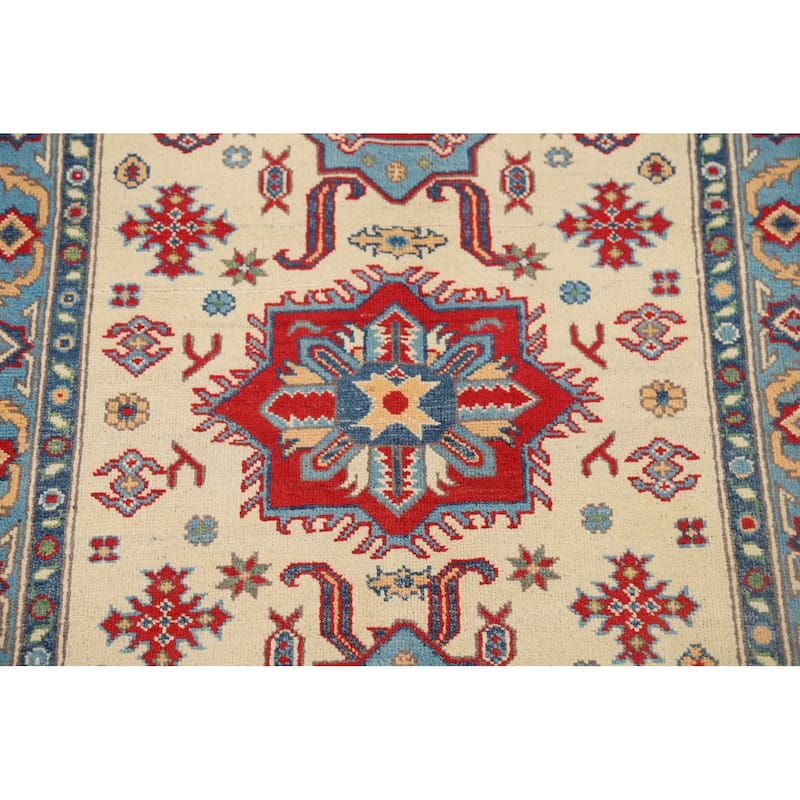 Kazak Oriental Accent Rug Hand-Knotted Wool Carpet - 3'3" x 4'10"