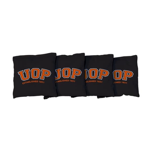 slide 2 of 3, College Vault Pacific Tigers Black Cornhole Bags All-Weather Resin Filled