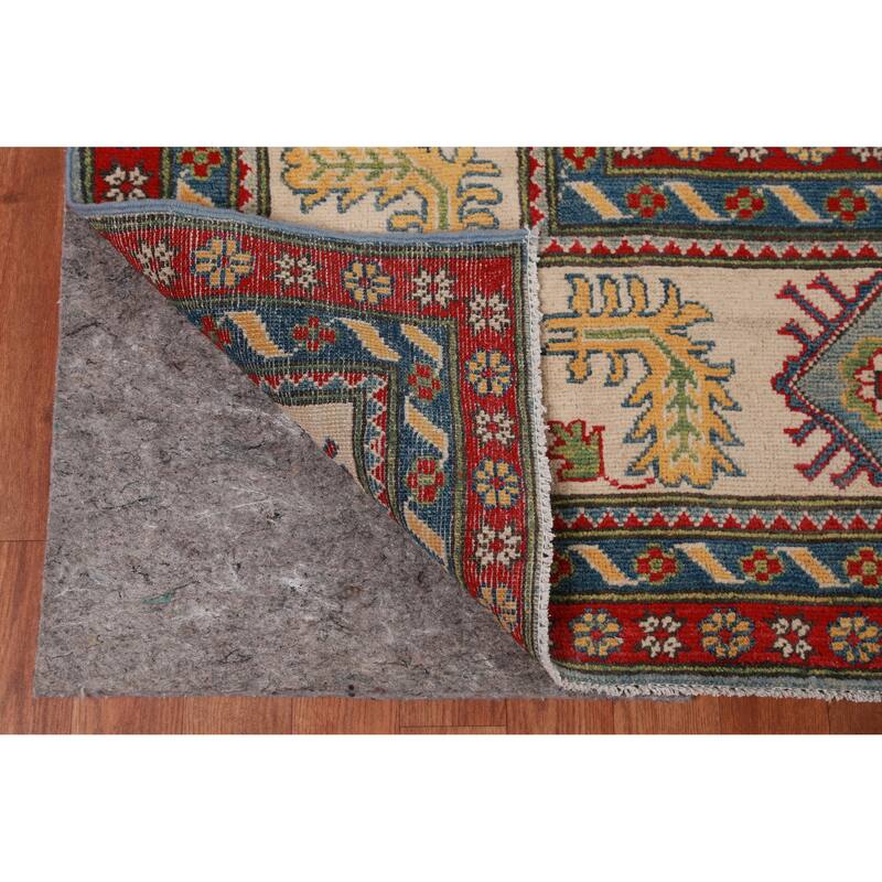 Hand Knotted Oriental 100% Wool Carpet Traditional Medallion Navy Blue & Blues Kazak Area Rug - 13' 7'' X 10' 1''