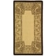 preview thumbnail 83 of 99, SAFAVIEH Courtyard Abaco Floral Border Indoor/ Outdoor Area Rug 2' x 3'7" - Natural/Chocolate