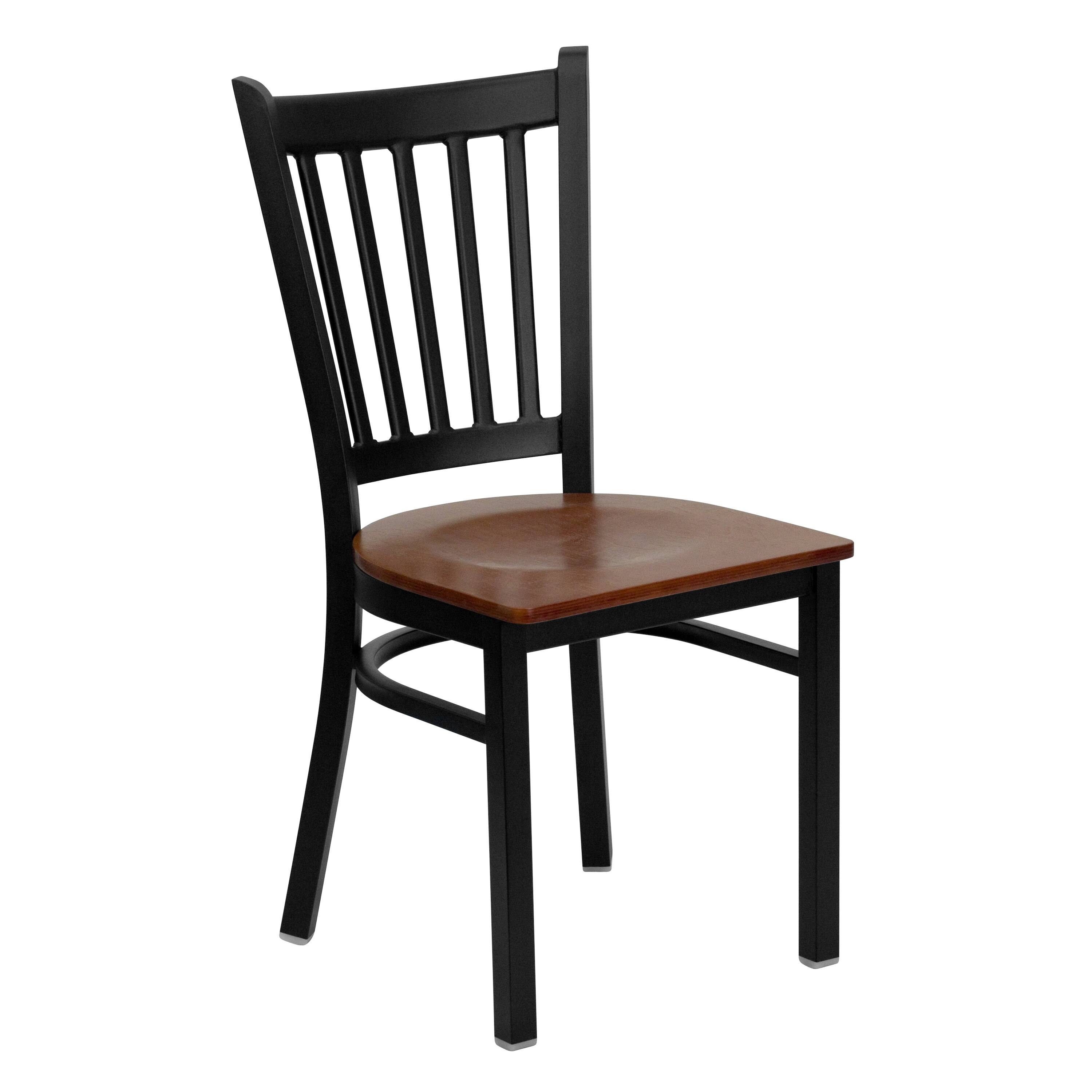Option cherry wood seat/black metal frame